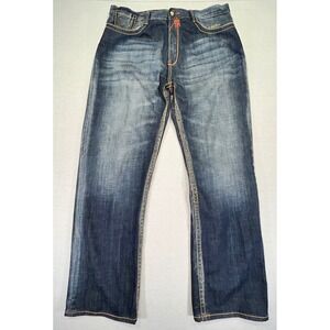 Vtg Y2K Stash House Mens 40 Wide Baggy Distressed Jeans Faded Built for Grinding